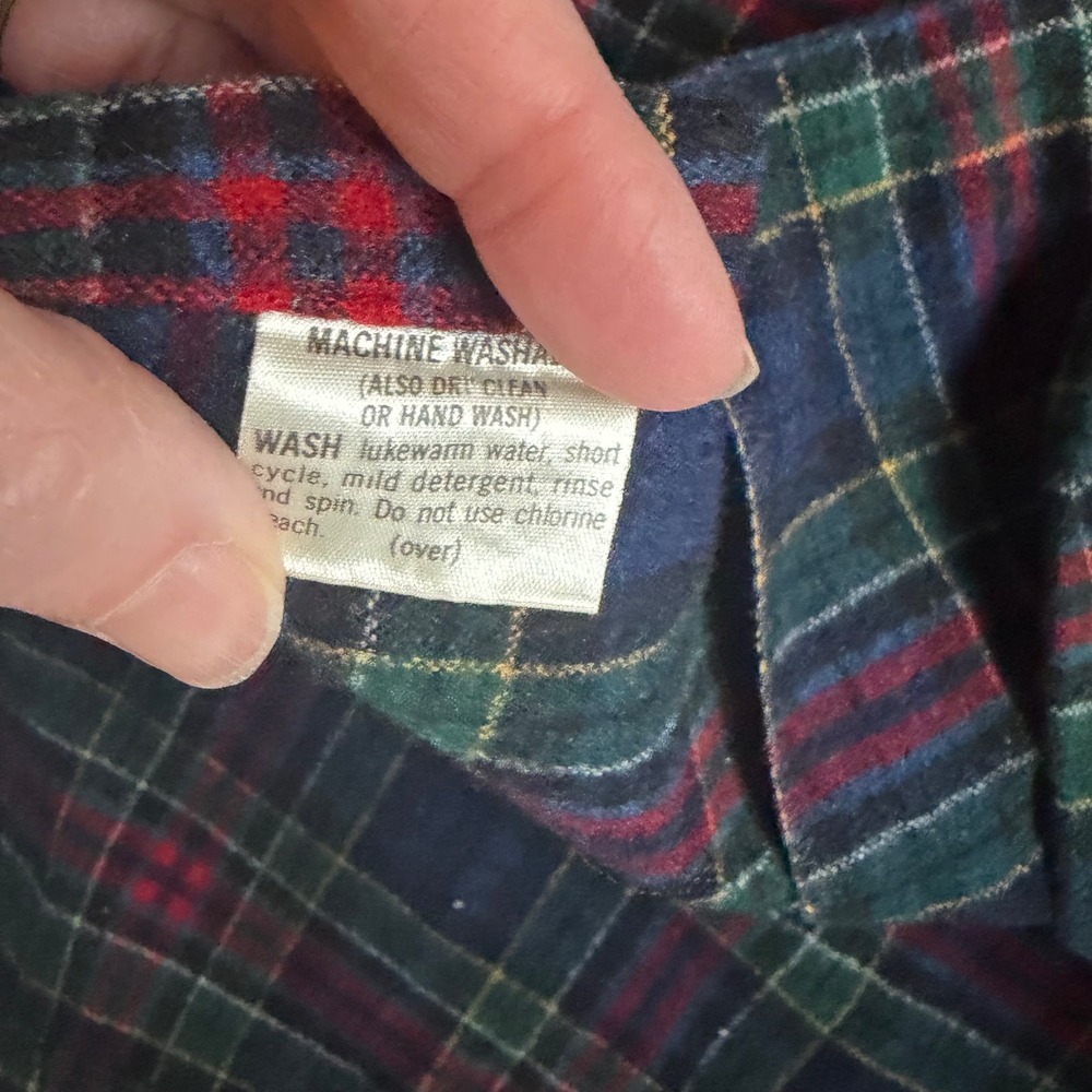 Vintage 70s/80s Pendleton Wool Field Shirt Men's M - Black Watch Tartan Plaid - Picture 7 of 9